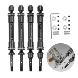 Carbon Steel Front & Rear Drive Shaft CVD Kit For 1:10 RC Car TRAXXAS Slash 4X4 - Picture 1 of 12