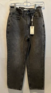 Neu mit Etikett Good American Damenjeans schwarz Used-Look hoher Bund Größe 00/24 - Bild 1 von 7