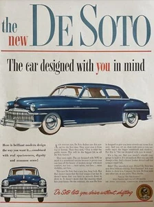 1949 vintage De Soto print ad. The card designed with you and mind. - Picture 1 of 1