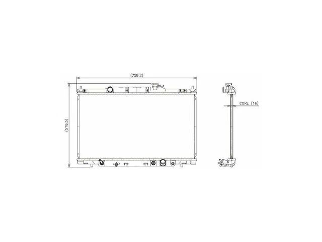 Denso 84WD98F Radiator Fits 2007-2011 Honda Element 2.4L 4 Cyl Foto 1 de 1