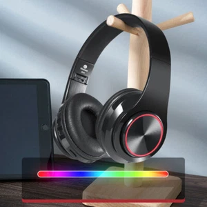 Wireless Bluetooth 5.1 Headphones Noise Cancelling Over-Ear Stereo Earphones HG - Picture 1 of 26
