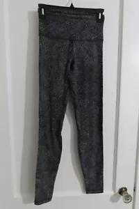 LULU ZITRONE SCHWARZ UND WEISS YOGA LEGGINGS LANG GRÖSSE 4 - Bild 1 von 3