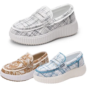 Women Slip On Loafer Shoes Lightweight Outdoor Casual Platform Sneakers - Picture 1 of 17