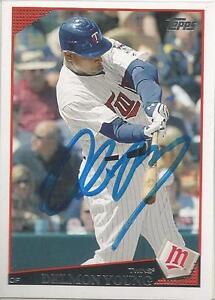 Minnesota Twins DELMON YOUNG autographed 2009 Topps