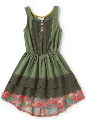 Vestido verde Matilda Jane Peaceful Plains talla 10 niñas campamento nuevo en bolsa  Foto 1 de 4