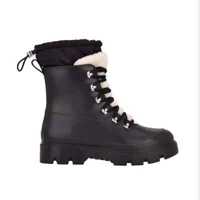 全新带盒 Marc Fisher 免费防水防雨靴黑色 10 码 — 第 1/4 张图片