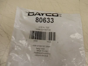Dayco 80633  3/16" Tee Type HVAC Heater Hose Connector  Free Shipping - Bild 1 von 2