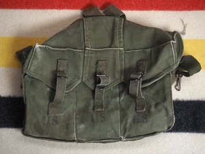 VTG 40s 50s US Army Military Field Stencil Canvas Para Custom Backpack Bag - Picture 1 of 9