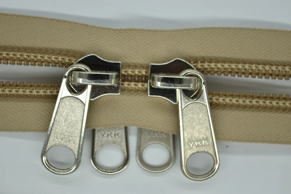 Cerniera 10 Mm Spirale X - Forma Beige 2 Maniglie Doppie Argento - Immagine 1 di 1