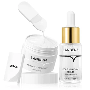 3 in 1 Blackhead Removing Set, Pore Strips+Pore Solution Serum+Removal Strip Pap - Picture 1 of 12