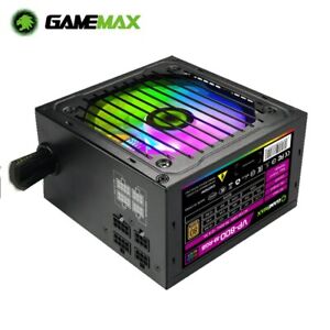 GameMAX RGB 800W PSU PC Power Supply Quiet 120mm RGB Fan 80 Plus Bronze Semi