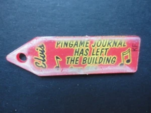 Elvis Pinball Promo Plastic PGJ Key Chain Fob Mint - Picture 1 of 1