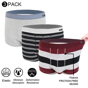 3 Pack Men's Cotton Underwear Boxer Briefs with Comfort Flex Waistband M - Picture 1 of 6
