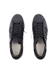 Y-3 Men's Leather Superstar Sneakers In Black In Black