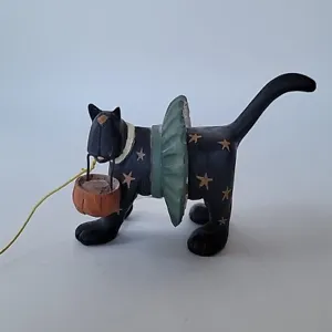 Williraye Studio Halloween Figurine Black Cat Tutu Pumpkin WW6010 - Picture 1 of 6