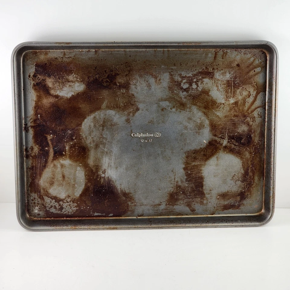 Bandeja para hornear galletas Calphalon 12 x 17 media hoja sazonada antiadherente vintage Foto 1 de 4