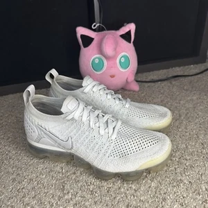 Nike Air VaporMax Flyknit 2 bianco vasto grigio sneakers 942843-105 donna taglia 7 - Foto 1 di 8