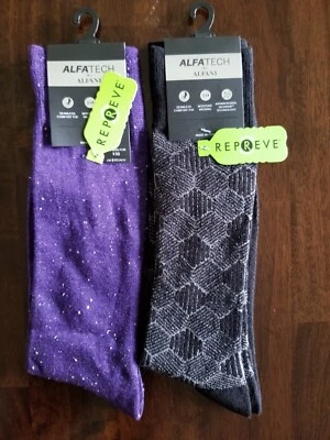 Alfani Men's Alfatech Socks Size 7-12 ( 1 Pair ea) (2 Pairs Total) Same Day Ship - Image 1 of 3