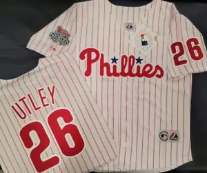 21110 Majestic PHILADELPHIA PHILLIES 2008 WORLD SERIE genäht Baseball TRIKOT WEISS - Bild 1 von 12