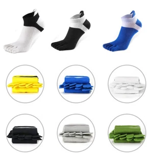 Mens Womens Ankle Athletic Socks Cotton Crew Low Cut Casual Sports Five Toe Sock - Picture 1 of 29