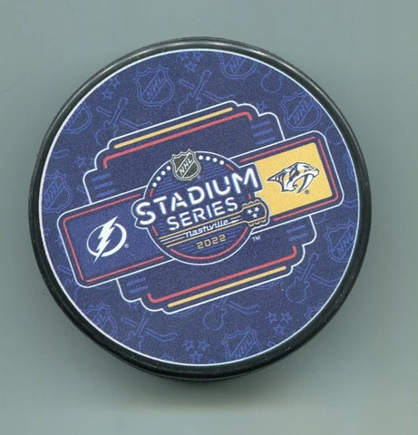 Tampa Bay Lightning 2022 Nashville Predators Stadium Series InGlasCo Hockey Puck Cover