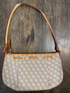 Vintage Y2K Small Dooney & Bourke Shoulder Bag Mini Purse 5x11 Brown - Picture 1 of 11