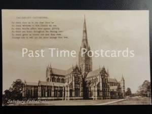 Vintage PC - Salisbury Cathedral - 'As Many days as in year there be' etc - Picture 1 of 1
