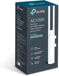 TP-Link EAP225 Outdoor 2,4 & 5 GHz Dualband AC1200 WLAN Access Point BRANDNEU - Afbeelding 1 van 5