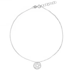 Bracelet De Cheville Femme En Or Blanc 18K - Picture 1 of 1