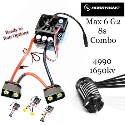 RCP-RTR Hobbywing EZRUN Max 6 G2 ESC & 4990 1650kv 8s Motor Combo - Image 1 of 4