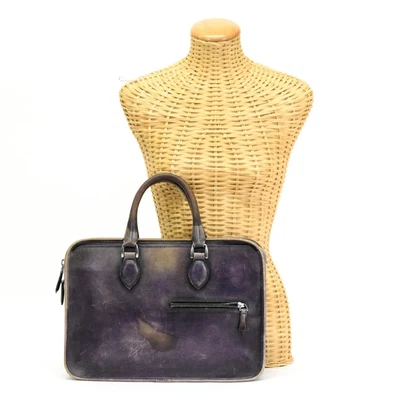 Berluti Un Jour маленький портфель скритто кожи J1104 Venezia кожи фиолетовый - Изображение 1 из 4