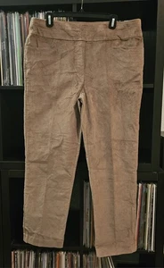 NEU Alfred Dunner beige Rehkitz Cord Slipper Telluride Hose. Größe 14 - Bild 1 von 11