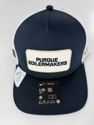Nike Rise Purdue Boilermakers Equipo Emitido Negro Blanco Malla Snapback Gorra Gorra L/XL Foto 1 de 4