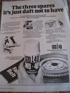 WD40 SOFORTWARTUNG CADULAC CHEMIKALIEN 3 ERSATZTEILE 1977 WERBUNG A4 AKTE 52 - Bild 1 von 1