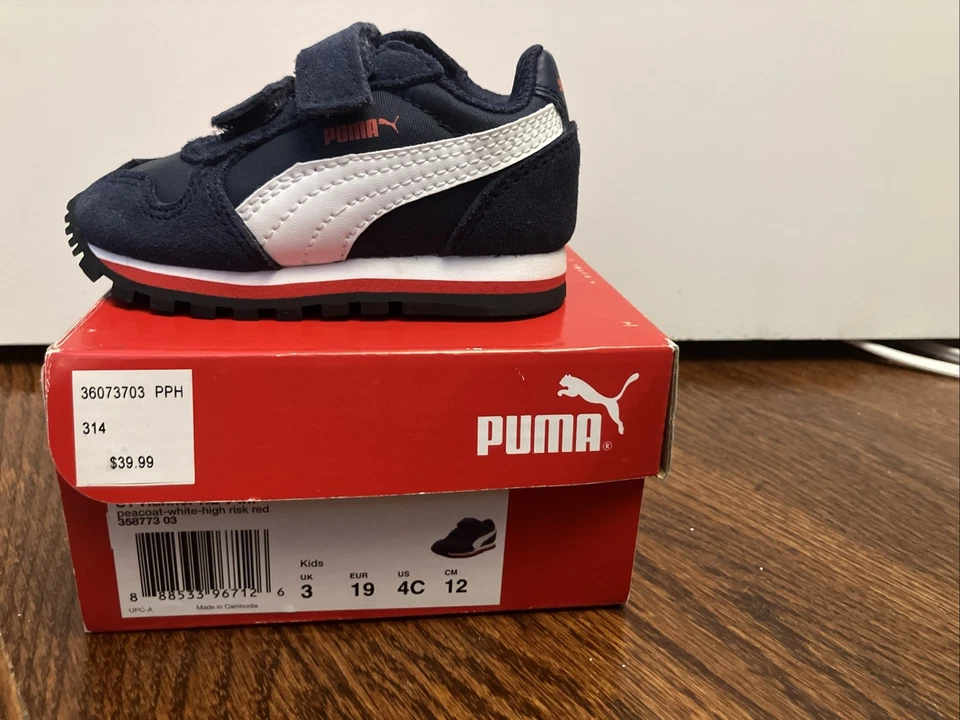 Puma St Runner NL V Inf Baby Sneaker Retro 358773 Peacoat Blue Size 4C Euro 19 - Image 1 of 4
