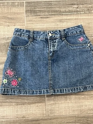 Girls Size 14-16 Vintage Circo Denim Skort With Butterflies - Image 1 of 4