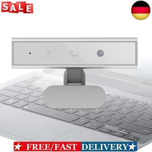 Facial Recognition Webcam HD 1080P 2MP USB Webcam for Windows 10/11 (Silver) - Afbeelding 1 van 9