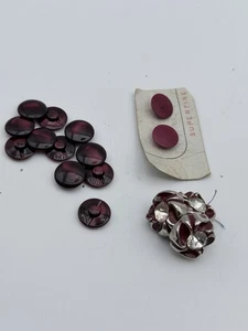Vintage Button Lot Red Tones - Picture 1 of 6
