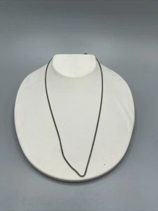 Hermoso collar de cadena de eslabones únicos de plata de ley 925 vintage # Z238 - Imagen 1 de 19