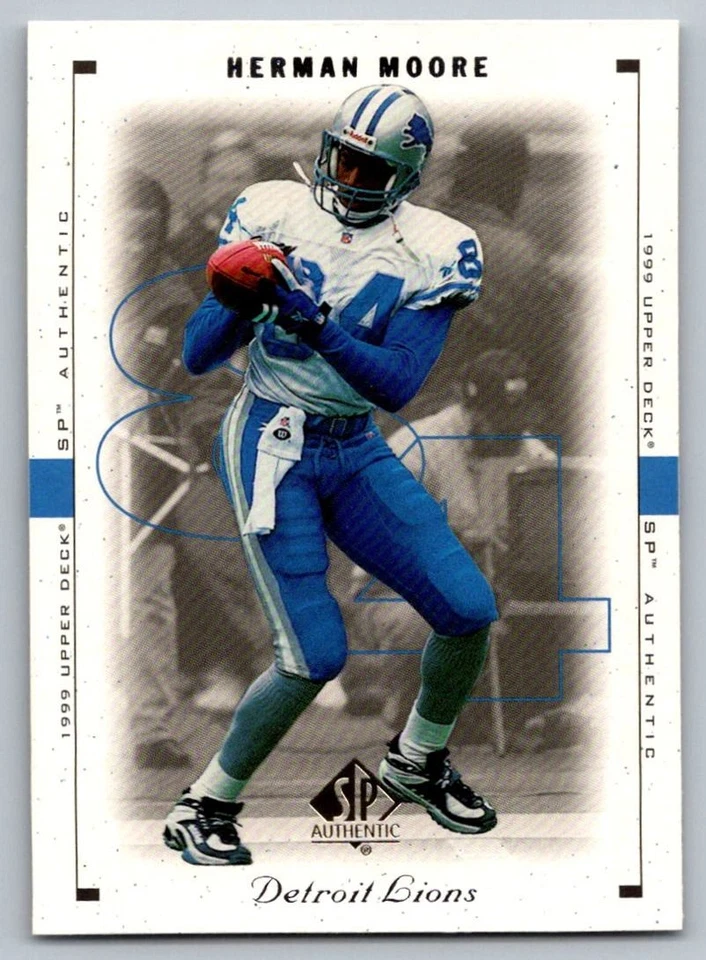 1999 SP Authentic Herman Moore Detroit Lions #30 - Image 1 of 2