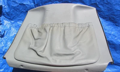 86-95 Mercedes W124 E300 E320 OEM GRAY Leather Front Back Seat Pocket Panel - Image 1 of 4