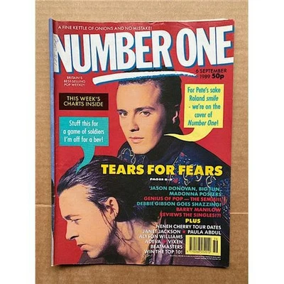 TEARS FOR FEARS NO.1 MAGAZINE SEPTEMBER 6 1989 TEARS FOR FEARS COVER WITH MORE I - Image 1 of 2
