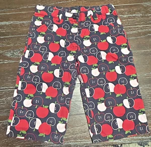 Gymboree Girls Apple Print Navy Cotton Bermuda Shorts Size 9 - Picture 1 of 6