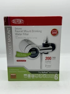 DuPont Deluxe Faucet Mount Water Filter, Model WFFM350, Chrome - Picture 1 of 7
