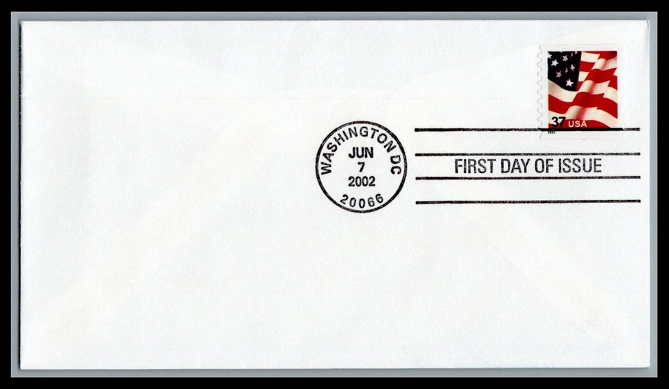 US FDC # 3633 37c Flag none Die Cut 8.5  2002, 9N615 - Image 1 of 1