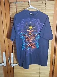 Vintage Y2K 2008 Miami Ink Skull Skeleton Tee T Shirt Men's Large Grunge Skater - Picture 1 of 8