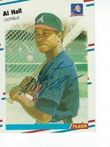 ALBERT HALL SIGNED 1988 FLEER #541 - ATLANTA BRAVES - Picture 1 of 1