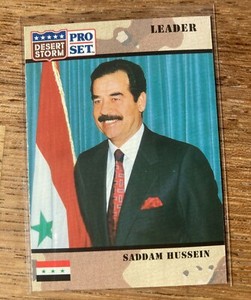 Saddam Hussein ROOKIE RC 1991 Pro Set Trading Card #69 DESERT STORM 