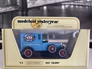 Matchbox Lesney Vintage 1978 Models of Yesteryear Y5 1927 TALBOT NESTLE'S MILK