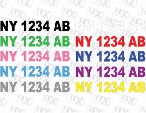 Two Custom Jet Ski & Boat Registration Number Decal Kit - Laminted & Durable   - Bild 1 von 1